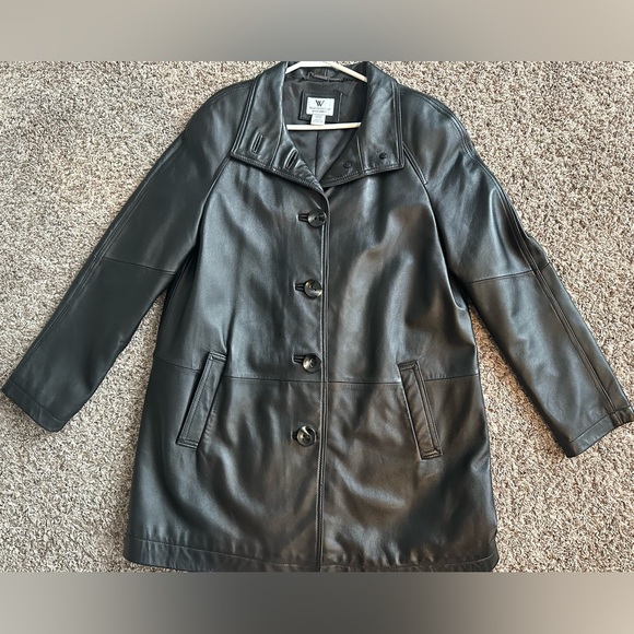 Worthington Lambskin leather jacket, size L, black - Picture 2 of 12